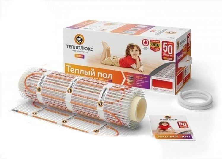 Теплолюкс Комплект теплых полов  TROPIX  MНH-800-5,00 без регулятора (двужильный мат, 5,0 кв.м, 800 Вт) под плитку