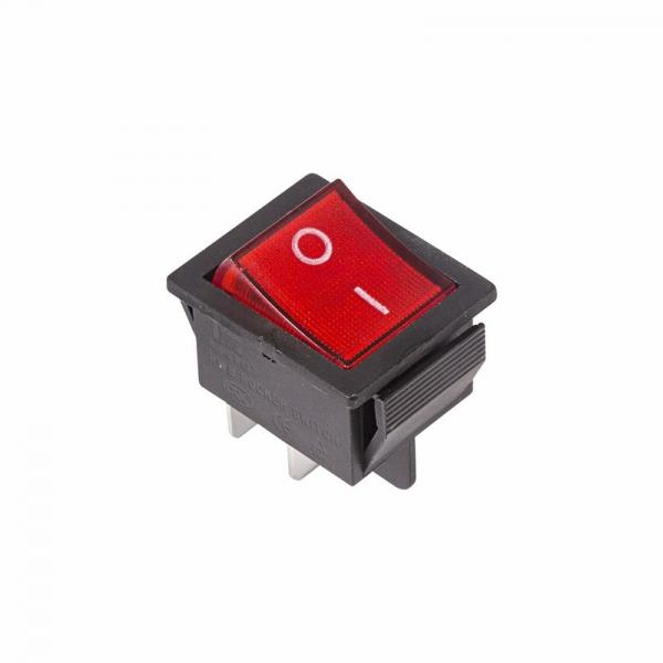Выключатель клавишный 250V 16А (4с) ON-OFF красный с подсветкой (RWB-502, SC-767, IRS-201-1) 36-2330